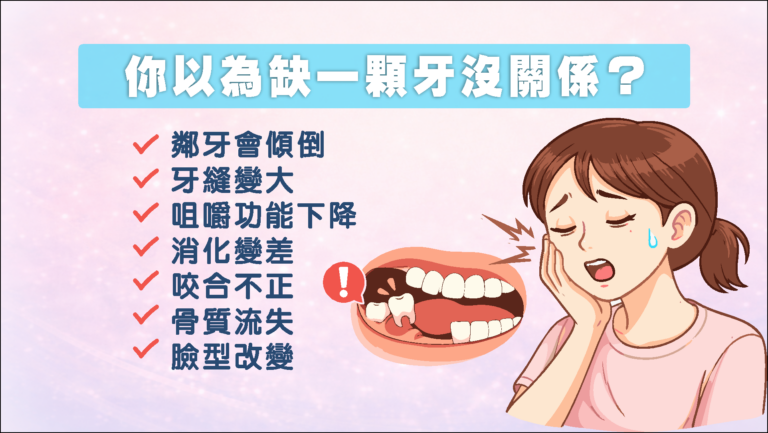 你以為缺一顆牙沒關係